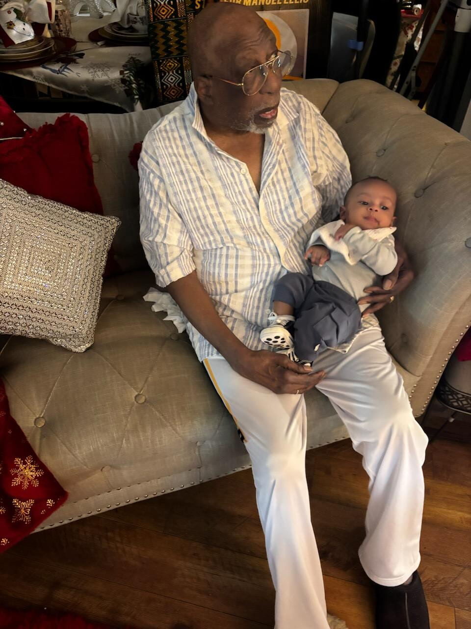 Great-grandfather Ede with the newest generation