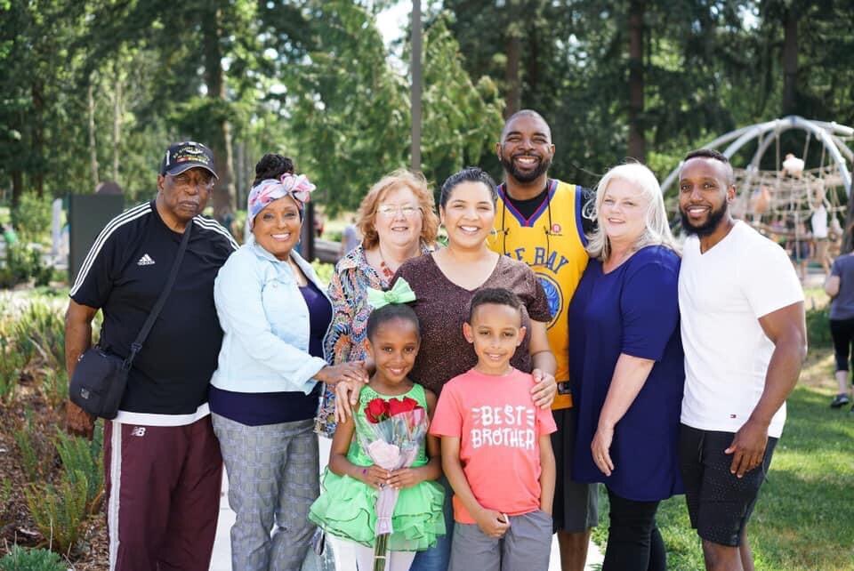 Surrounded by loved ones